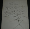 Ars&egrave;ne HOUSSAYE, Homme de lettre - LETTRE AUTOGRAPHE SIGN&Eacute;E. Ars&egrave;ne HOUSSAYE