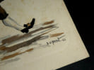 CARTE DE VOEUX AUTOGRAPHE SIGN&Eacute;E ET ILLUSTR&Eacute;E PAR M.J. DUPONT. Henri Guisol
