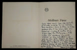 CARTE DE VOEUX AUTOGRAPHE SIGN&Eacute;E ET ILLUSTR&Eacute;E PAR M.J. DUPONT. Henri Guisol