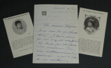 Marguerite-Marie CARON - Lettre autographe sign&eacute;e et deux coupures de journaux. Marguerite-Marie CARON