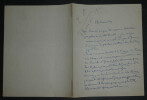 Fernand LE BORNE, Compositeur - LETTRE AUTOGRAPHE SIGN&Eacute;E, 1916. Fernand LE BORNE