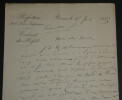 Ernest HENDL&Eacute;, Avocat et pr&eacute;fet - LETTRE AUTOGRAPHE SIGN&Eacute;E A ROUEN 1883. Ernest HENDL&Eacute;