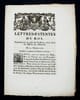 LETTRES-PATENTES DU ROI - D&eacute;claration du 21 f&eacute;vrier 1772 concernant la visite des vaisseaux et les droits des officiers des Amiraut&eacute;s. Louis XV