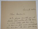 PUECH Denys - LETTRE AUTOGRAPHE SIGN&Eacute;E, BRETAGNE. Denys Puech