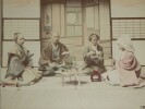 Kimbei Kusakabe - Marriage & Weaving Silk, Deux tirages albumin&eacute;s d'&eacute;poque Japon. Kusakabe Kimbei