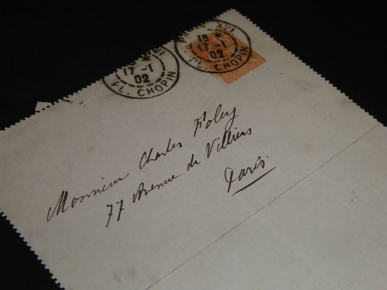 HERVIEU Paul - CARTE LETTRE AUTOGRAPHE SIGN&Eacute;E &Agrave; Charles FOLEY, 1902. Paul Hervieu