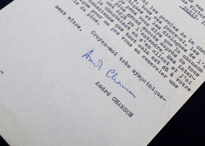 André CHAMSON - TAPUSCRIT SIGNÉ À Georges VAN PARYS, Paris, 1951