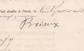 Pouvoir sign&eacute; par Eug&egrave;ne Brieux – Collection coh&eacute;rente de 50 auteurs & musiciens. Eug&egrave;ne Brieux