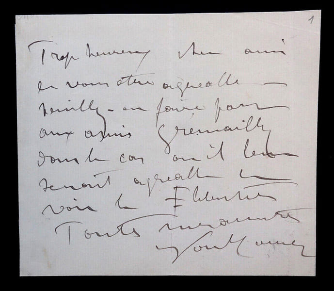 Paul MOUNET, Acteur - LETTRE AUTOGRAPHE SIGN&Eacute;E. Paul MOUNET