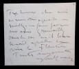 Paul MOUNET, Acteur - LETTRE AUTOGRAPHE SIGN&Eacute;E. Paul MOUNET