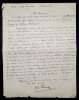 Ren&eacute; FAUCHOIS, BELLE LETTRE AUTOGRAPHE SIGN&Eacute;E SUR LE THEATRE, 1912 &agrave; ROUEN. Ren&eacute; FAUCHOIS