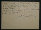 ROULLEAUX Andr&eacute; - LETTRE AUTOGRAPHE SIGN&Eacute;E, EGLISE, PONTMAIN 1927. Andr&eacute; Roulleaux