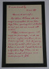 Fernand ENGERAND - LETTRE AUTOGRAPHE SIGN&Eacute;E DE 3 PAGES, Paris, 1899. Fernand ENGERAND