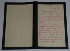 Fernand ENGERAND - LETTRE AUTOGRAPHE SIGN&Eacute;E DE 3 PAGES, Paris, 1899. Fernand ENGERAND