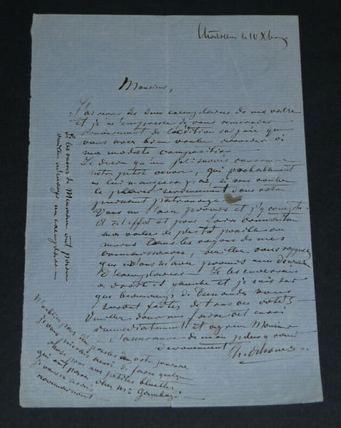 Charles ALWENS, musicien - Lettre autographe sign&eacute;e &agrave; Heugel, 1863. Charles ALWENS