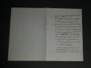 Pierre-Jean de BERANGER - LETTRE AUTOGRAPHE SIGN&Eacute;E de 2 pages. Pierre-Jean de B&eacute;ranger