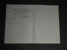 Pierre-Jean de BERANGER - LETTRE AUTOGRAPHE SIGN&Eacute;E de 2 pages. Pierre-Jean de B&eacute;ranger