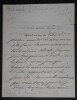 ACHARD Am&eacute;d&eacute;e - LETTRE AUTOGRAPHE SIGNEE. Am&eacute;d&eacute;e Achard