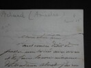 ACHARD Am&eacute;d&eacute;e - LETTRE AUTOGRAPHE SIGNEE. Am&eacute;d&eacute;e Achard