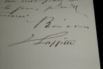 Jules LAFFITTE - Lettre autographe sign&eacute;e, Paris. Jules Laffitte
