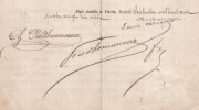 Pouvoir sign&eacute; par &Eacute;mile Blavet - Collection de 25 auteurs & musiciens. &Eacute;mile Blavet