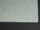 Serge BASSET - CARTE PNEUMATIQUE AUTOGRAPHE SIGN&Eacute;E &agrave; son ma&icirc;tre en [1903]. Serge BASSET