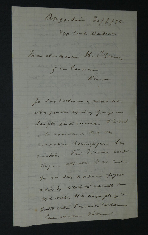 Henry LYONNET, &eacute;crivain - LETTRE AUTOGRAPHE SIGN&Eacute;E &Agrave; Henri CHENU, 1932. Henry LYONNET