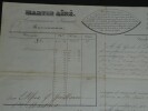 Connaissement Maritime, 1847, Toulouse &agrave; Bordeaux Timbre royal. 