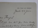 CHANSAREL Andr&eacute; - LETTRE AUTOGRAPHE SIGN&Eacute;E &Agrave; Henri HEUGEL, PARIS. Ren&eacute; Chansarel