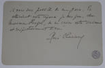 CHANSAREL Andr&eacute; - LETTRE AUTOGRAPHE SIGN&Eacute;E &Agrave; Henri HEUGEL, PARIS. Ren&eacute; Chansarel