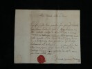 Certificat de mariage latin – vicaire capucin P. Quirinus – sceau de cire - 1804. P. Quirinus Capucinus