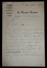 LETTRE AUTOGRAPHE SIGN&Eacute;E, 1860. Emile Colombel