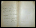 LETTRE AUTOGRAPHE SIGN&Eacute;E, 1860. Emile Colombel