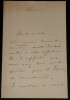 REGAMEY F&eacute;lix - LETTRE AUTOGRAPHE SIGN&Eacute;E, EXPOSITION DES MINIATURISTES. F&eacute;lix R&eacute;gamey