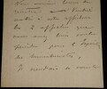 REGAMEY F&eacute;lix - LETTRE AUTOGRAPHE SIGN&Eacute;E, EXPOSITION DES MINIATURISTES. F&eacute;lix R&eacute;gamey