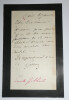 &Eacute;mile G&Eacute;BHART, Historien- LETTRE AUTOGRAPHE SIGN&Eacute;E, 6 janvier &agrave; Paris. &Eacute;mile GEBHART