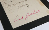 &Eacute;mile G&Eacute;BHART, Historien- LETTRE AUTOGRAPHE SIGN&Eacute;E, 6 janvier &agrave; Paris. &Eacute;mile GEBHART
