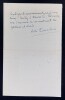 Andr&eacute; FOULON DE VAULX, Po&egrave;te - LETTRE AUTOGRAPHE SIGN&Eacute;E, Paris. Andr&eacute; FOULON DE VAULX