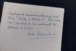 Andr&eacute; FOULON DE VAULX, Po&egrave;te - LETTRE AUTOGRAPHE SIGN&Eacute;E, Paris. Andr&eacute; FOULON DE VAULX
