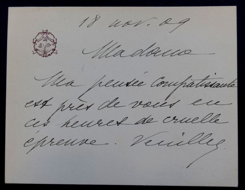 Julia BARTET - Carte-lettre autographe sign&eacute;e. Julia Bartet