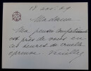 Julia BARTET - Carte-lettre autographe sign&eacute;e. Julia Bartet