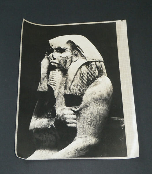 Photographie noir et Blanc d'&eacute;poque ann&eacute;es 70 STERN, Pharaon Dj&eacute;ser. STERN