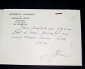 Alphonse JENN, Homme politique - CARTE DE VOEUX AUTOGRAPHE SIGN&Eacute;E. Alphonse JENN
