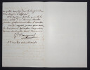 G&eacute;n&eacute;ral Jean-Fran&ccedil;ois BOUGENEL - LETTRE AUTOGRAPHE SIGN&Eacute;E, Paris. Jean-Fran&ccedil;ois BOUGENEL