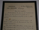 Fernand ENGERAND, Homme politique - LETTRE AUTOGRAPHE SIGN&Eacute;E, 1909. Fernand ENGERAND