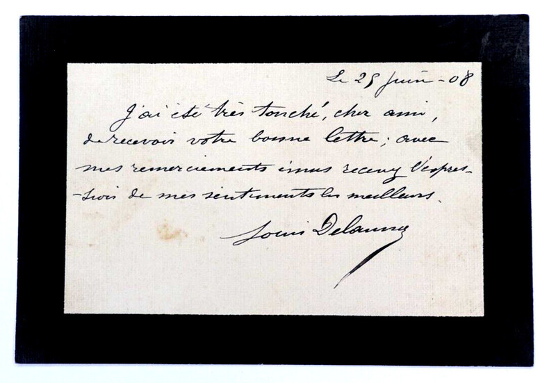Louis DELAUNAY, Acteur - CARTE-LETTRE AUTOGRAPHE SIGN&Eacute;E, REMERCIEMENTS, 1908. Louis DELAUNAY