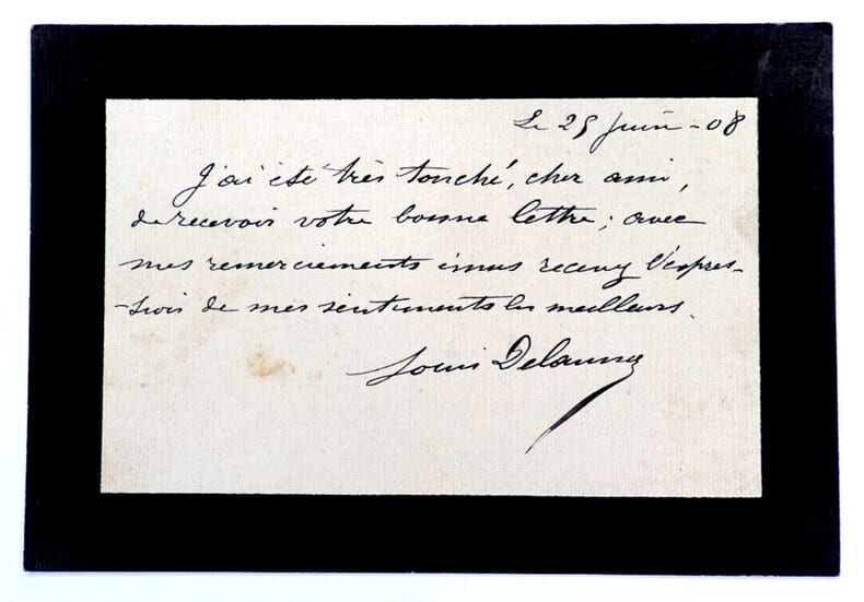 Louis DELAUNAY, Acteur - CARTE-LETTRE AUTOGRAPHE SIGN&Eacute;E, REMERCIEMENTS, 1908. Louis DELAUNAY