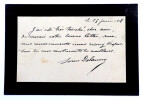 Louis DELAUNAY, Acteur - CARTE-LETTRE AUTOGRAPHE SIGN&Eacute;E, REMERCIEMENTS, 1908. Louis DELAUNAY