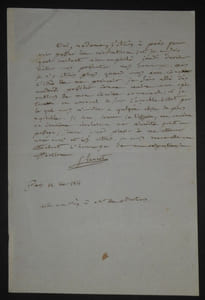 VIENNET Jean Pons Guillaume - LETTRE AUTOGRAPHE SIGNÉE, PARIS 22 décembre 1851