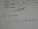 VIENNET Jean Pons Guillaume - LETTRE AUTOGRAPHE SIGN&Eacute;E, PARIS 22 d&eacute;cembre 1851. Jean-Pons-Guillaume Viennet